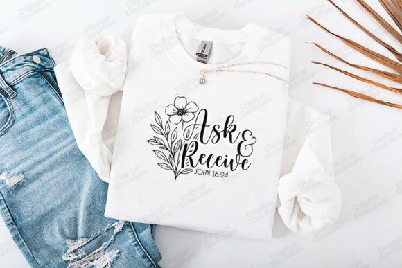 Ask and Receive John 16 Verse Design Review for T-Shirt Graphics