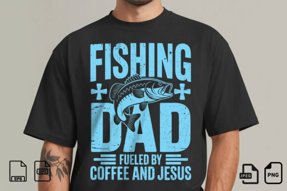 Fishing Dad Fueled SVG Design: Graphics & T-Shirt Reviews
