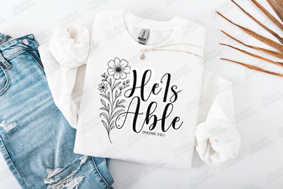 He is Able: Bible Verse Graphics for T-Shirt Designs