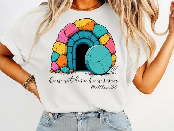He is Risen Brushstroke Easter T-Shirt Graphics Review