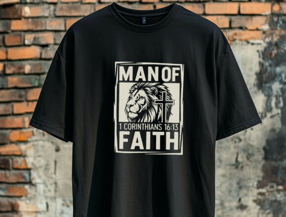Man of Faith SVG: 1 Corinthians 16 13 T-Shirt Graphics