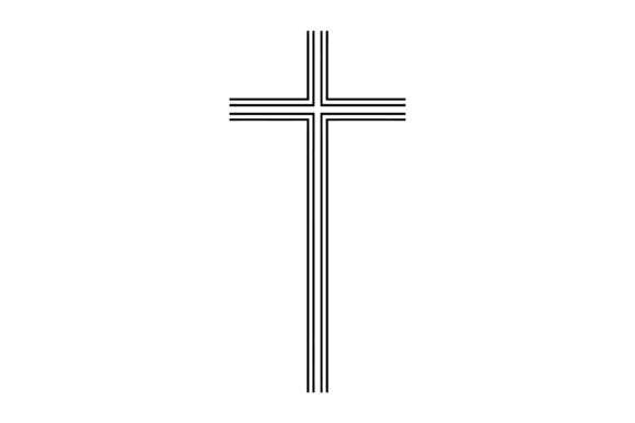 Minimal Triple Line Cross Design Graphics & T-Shirt Designs