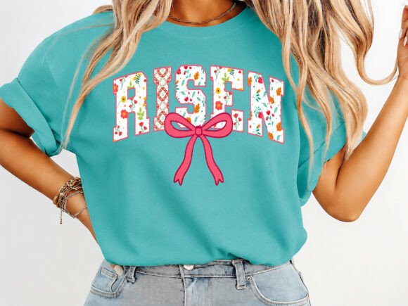 Risen Easter Preppy Floral T-shirt Design Graphics Review