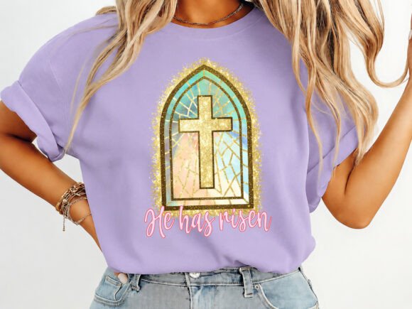 Stained Glass Brushstroke T-Shirt Graphics Design
